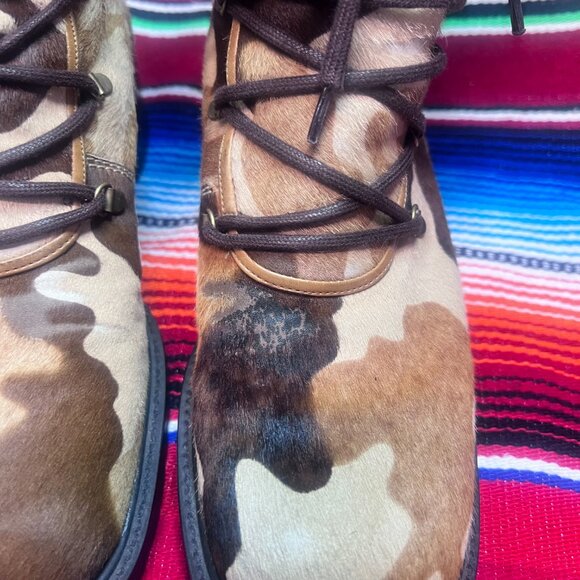 Stuart Weitzman Ankle Boots, size 7.5, Camo/cowprint - Picture 2 of 14